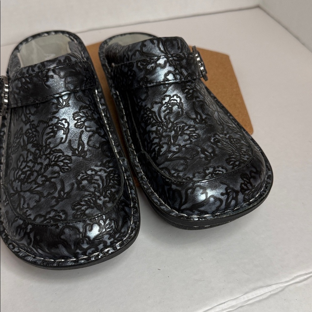 Alegria Metallic Floral Women's Slip on shoes